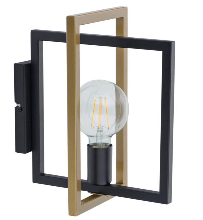 Czarno-złoty loftowy kinkiet LoftBlock od Ardant Studio