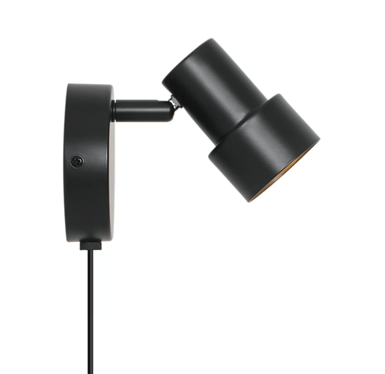 Ruchomy reflektor ścienny Boston w kolorze czarnym – regulowany kinkiet