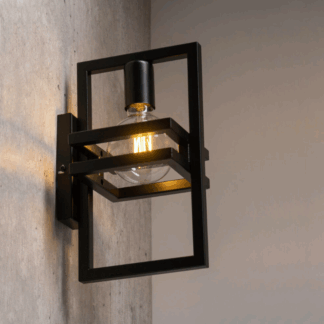 Nowoczesny kinkiet HexaBlock w kolorze czarnym