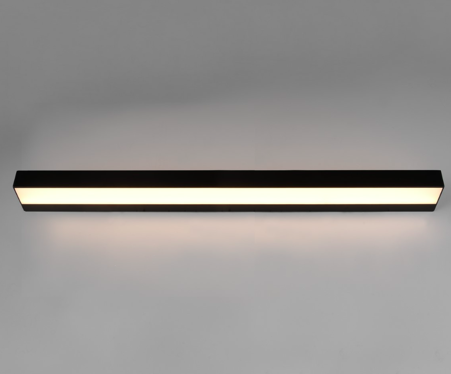 Czarny kinkiet LED Rocco 90 cm do lustra, wodoodporny IP44