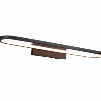 Czarna lampa ścienna LED Gianni 60W do łazienki, 22W, IP44