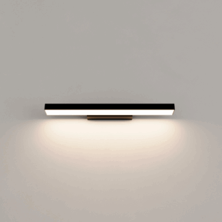 Czarny kinkiet Aqua LED CCT IP44 o długości 42 cm, idealny nad małe lustro