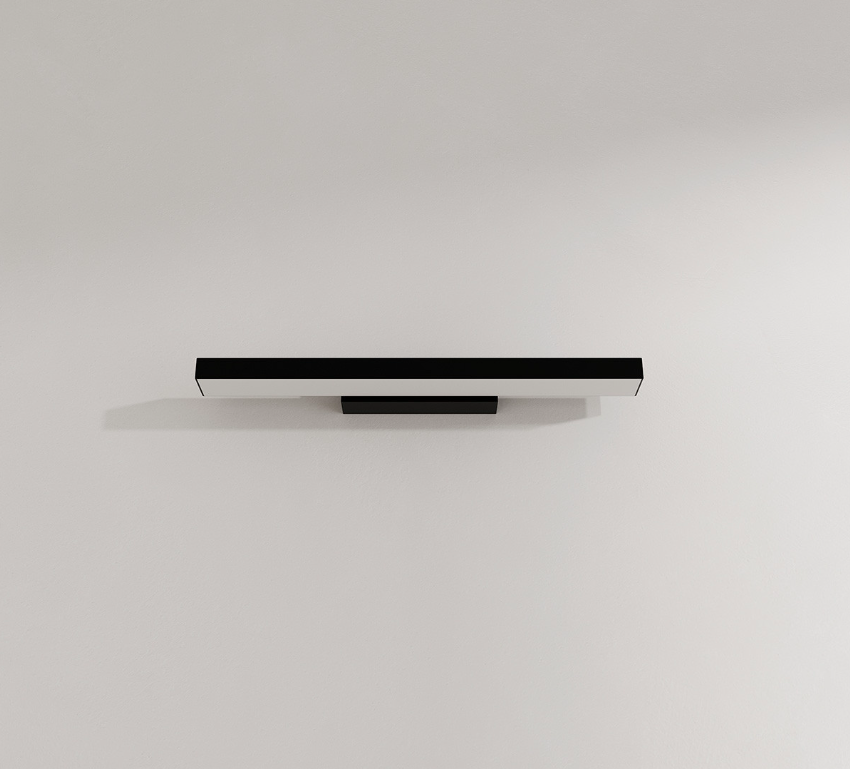 Czarny kinkiet Aqua LED CCT IP44 o długości 42 cm, idealny nad małe lustro