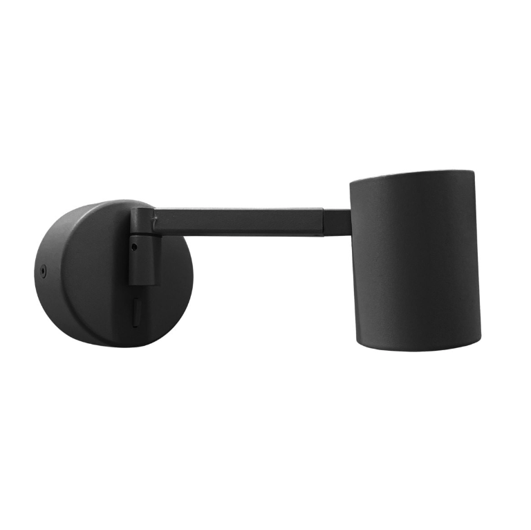 Czarny ruchomy kinkiet reflektor Snow z włącznikiem