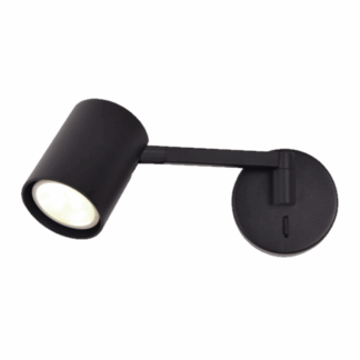 Czarny ruchomy kinkiet reflektor Snow z włącznikiem