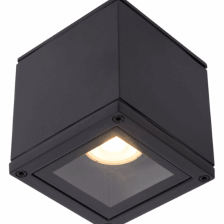 Aven - czarna kwadratowa oprawa sufitowa typu spot, IP65