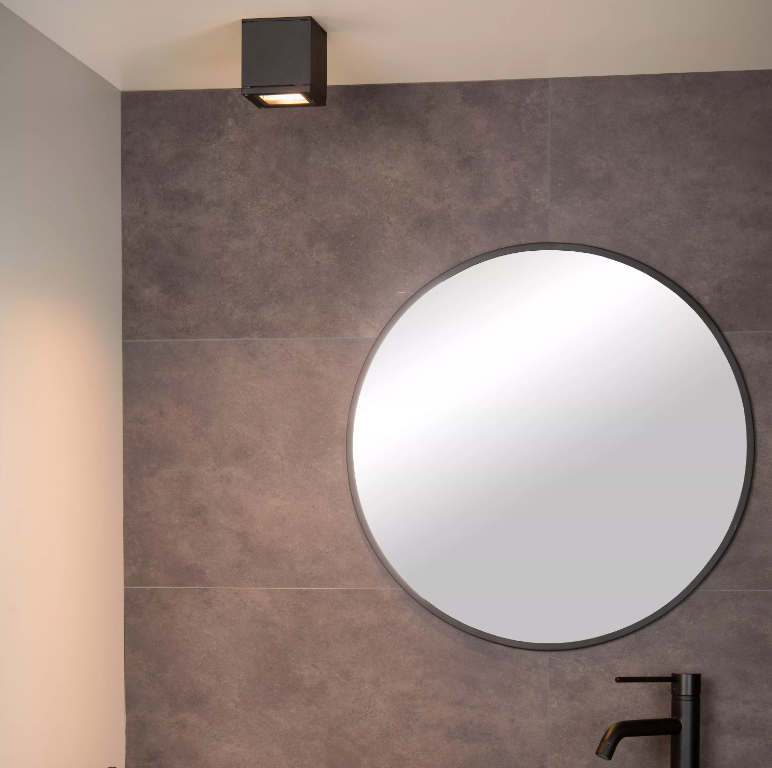 Aven - czarna kwadratowa oprawa sufitowa typu spot, IP65