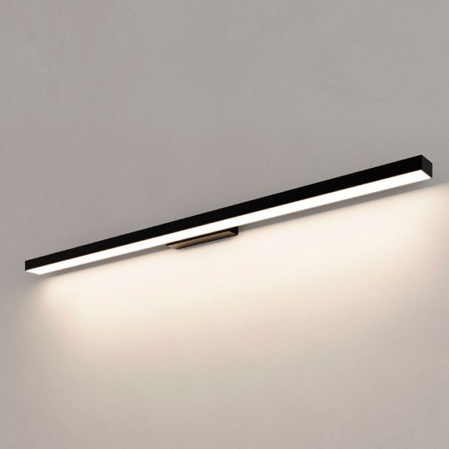 Czarny nowoczesny kinkiet łazienkowy Aqua LED CCT IP44 o długości 92 cm