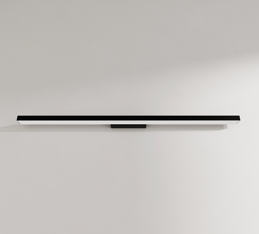 Czarny nowoczesny kinkiet łazienkowy Aqua LED CCT IP44 o długości 92 cm