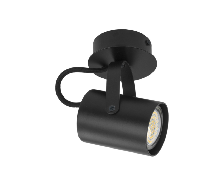 Ruchomy sufitowy reflektor Modulon w kolorze czarnym