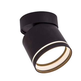 Czarny reflektor Kendal z podświetleniem GX53