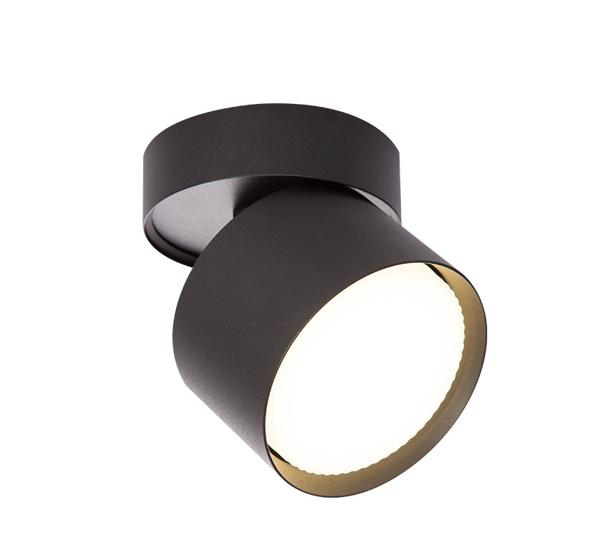 Czarny sufitowy spot Kendal z ruchomym źródłem światła GX53