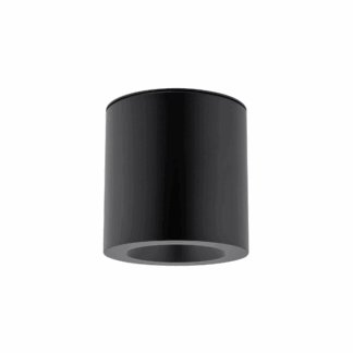 Minimalistyczna, prosta, czarna tuba łazienkowa z klasą szczelności IP44