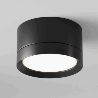 Czarny powierzchniowy reflektor sufitowy Hoop Maytoni