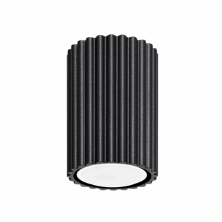 Nowoczesna sufitowa tuba Karbon w kolorze czarnym