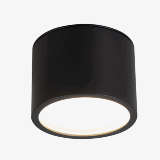 Czarna natynkowa lampa sufitowa Kendal, spot IP65 GX53