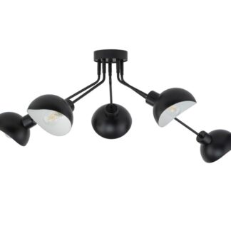 Nowoczesny czarny żyrandol Nyxa 5 z ruchomymi ramionami