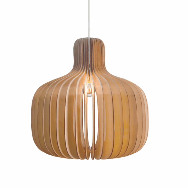 Lampa sufitowa Hazo 43 cm z drewna w stylu skandynawskim nad stół