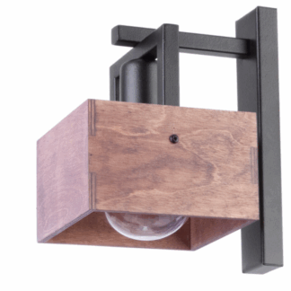 Loftowy kinkiet Boxon z drewna od Ardant Studio