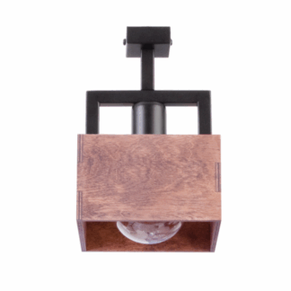 Drewniana lampa sufitowa Boxon w stylu loft
