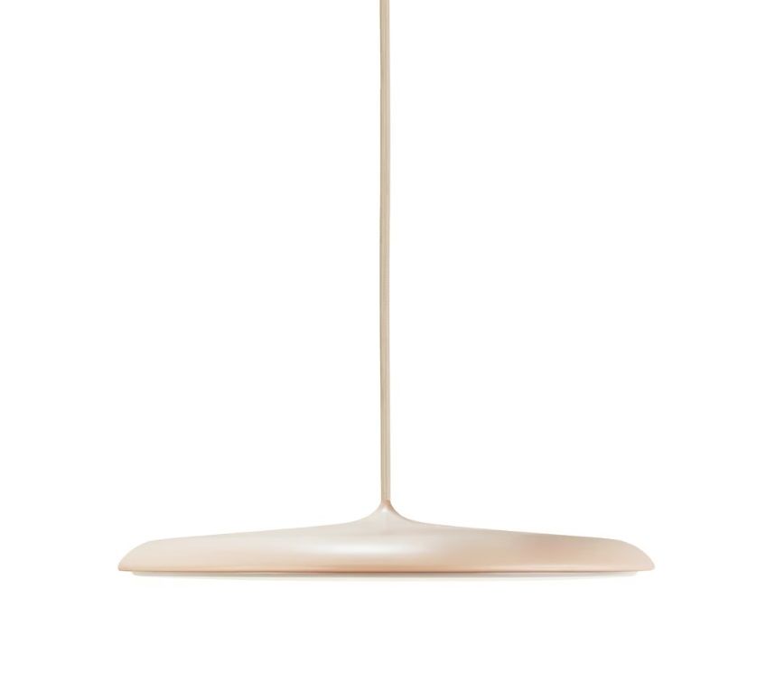 Duża, płaska lampa sufitowa LED Artist 40 w kolorze przygaszonego różu
