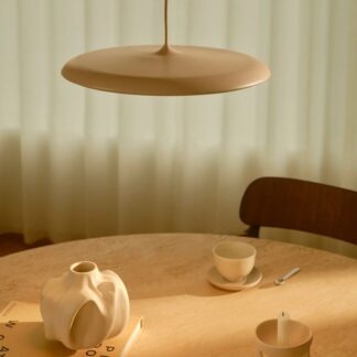 Duża, płaska lampa sufitowa LED Artist 40 w kolorze przygaszonego różu