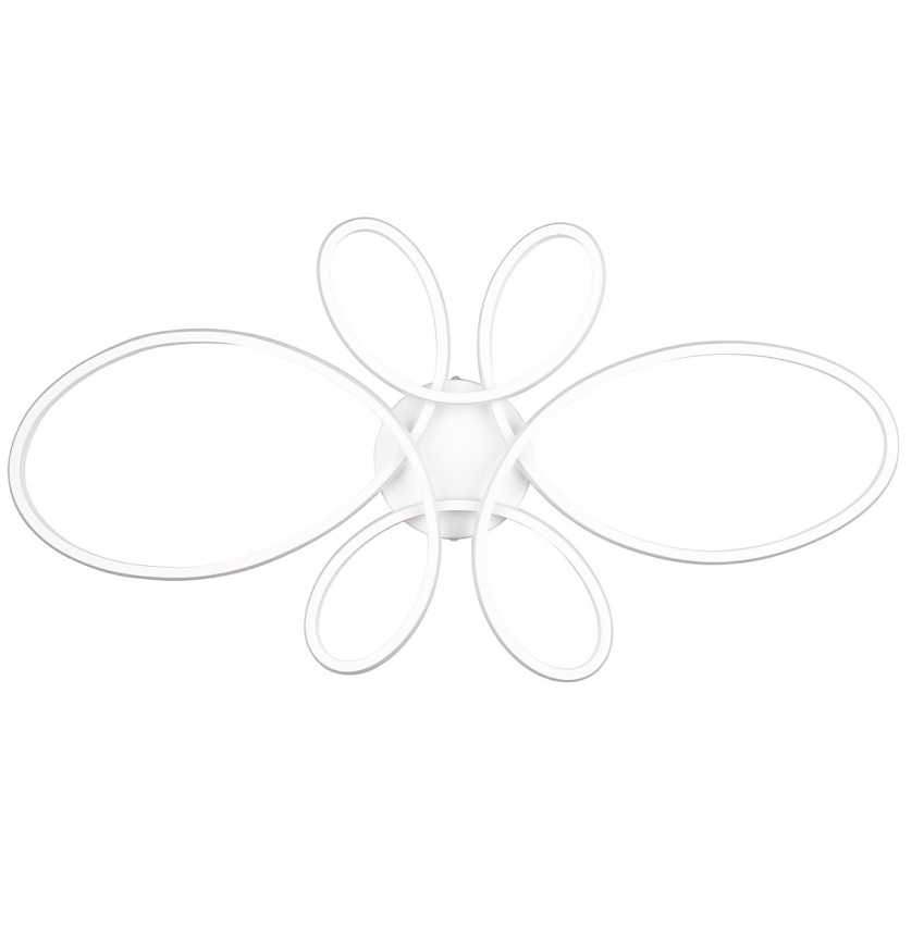 Duża biała sufitowa lampa LED FLY 32W o spiralnym kształcie