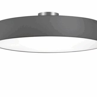 Klasyczny plafon Hotel w dużym rozmiarze 65 cm z szarym abażurem