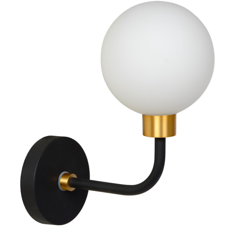 Szklany kinkiet łazienkowy Berend w eleganckim stylu, klasa szczelności IP44