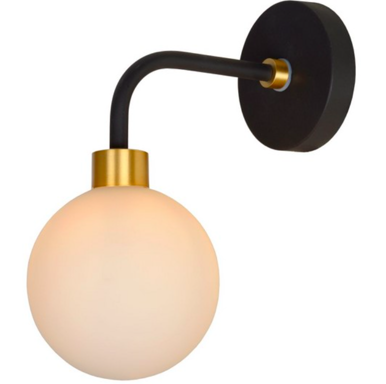 Szklany kinkiet łazienkowy Berend w eleganckim stylu, klasa szczelności IP44