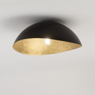 Stylowy czarno-złoty plafon sufitowy Velaris 48