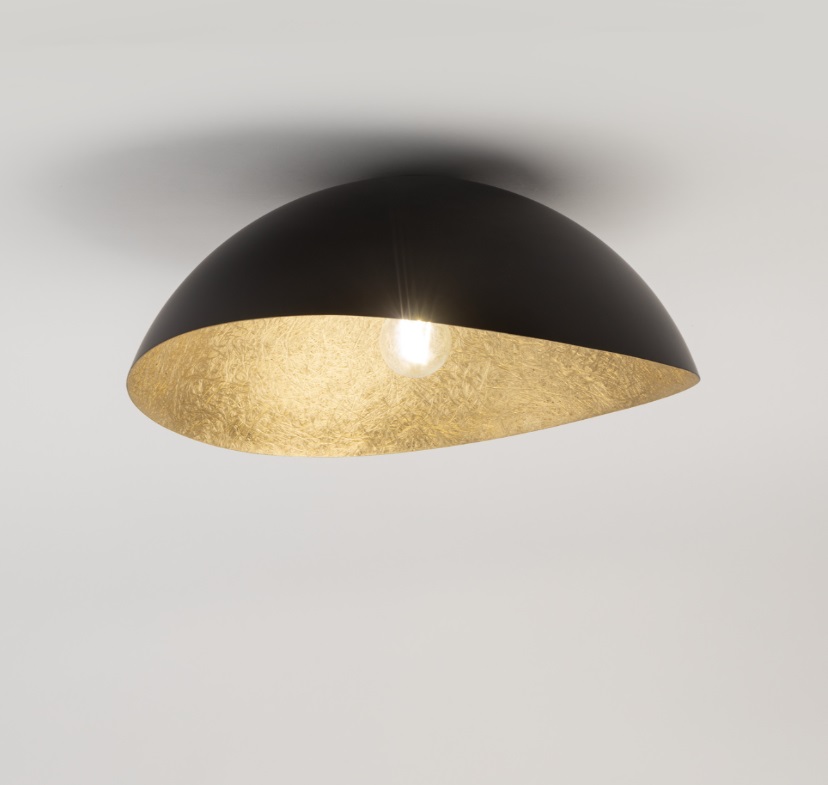Stylowy czarno-złoty plafon sufitowy Velaris 48