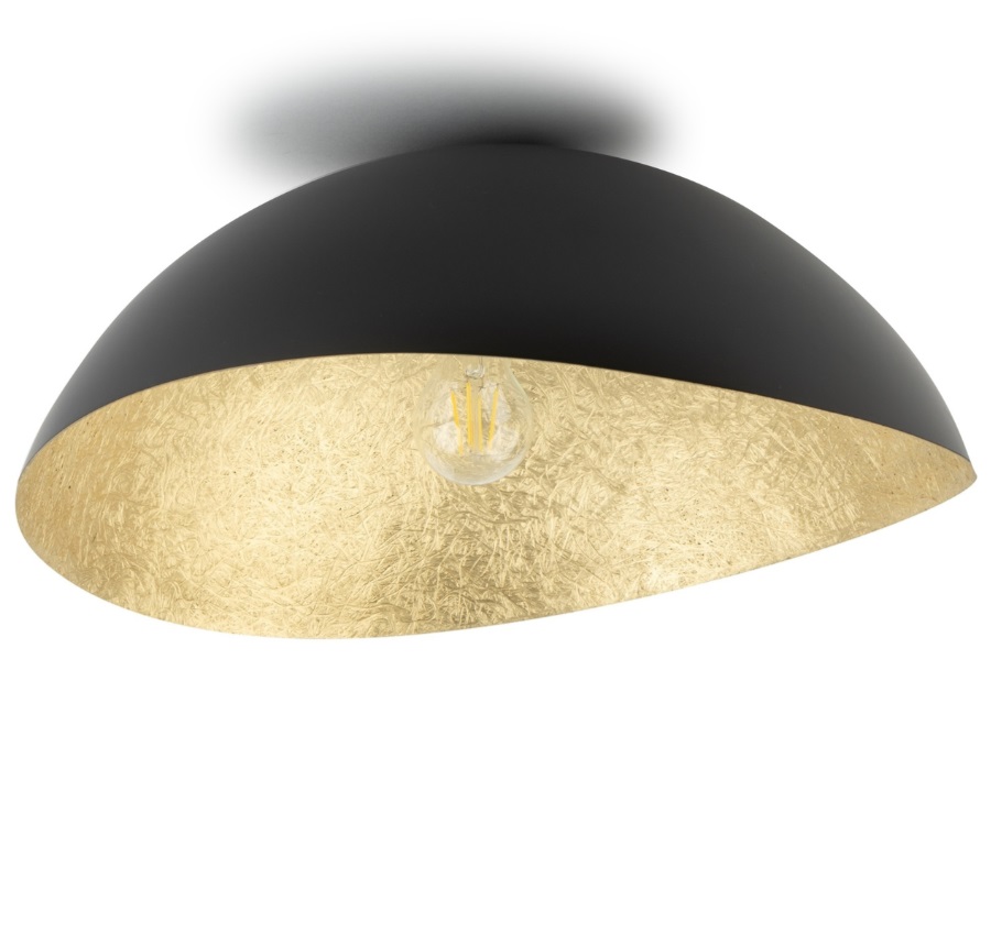 Stylowy czarno-złoty plafon sufitowy Velaris 48