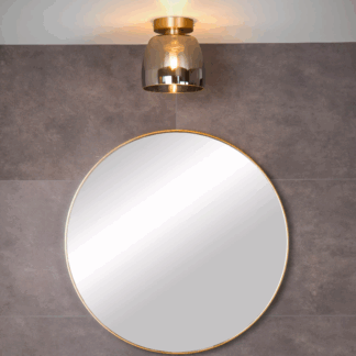 Stylowy plafon Tyler z dymionego szkła, odporność IP44