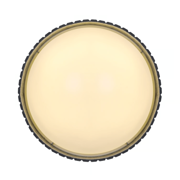 Szary plafon sufitowy Corato 40 z filcu na trzy żarówki