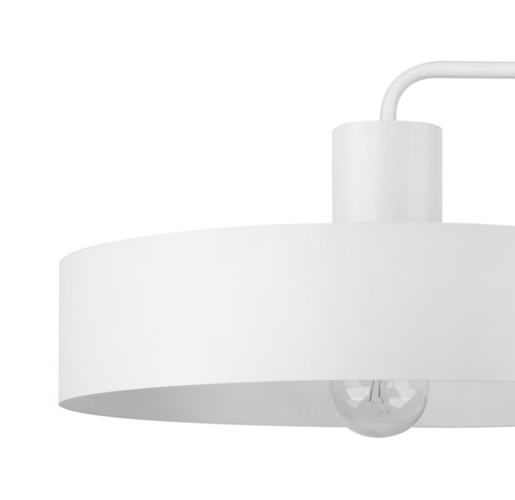 Biały żyrandol Urban 3 o geometrycznym kształcie