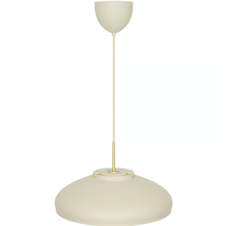 Elegancka beżowa lampa wisząca Latif z pięknym szklanym kloszem