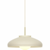 Elegancka beżowa lampa wisząca Latif z pięknym szklanym kloszem