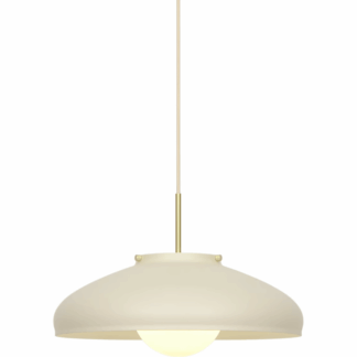 Elegancka beżowa lampa wisząca Latif z pięknym szklanym kloszem