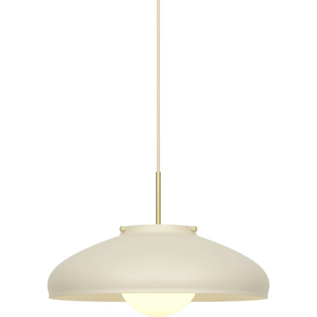 Elegancka beżowa lampa wisząca Latif z pięknym szklanym kloszem