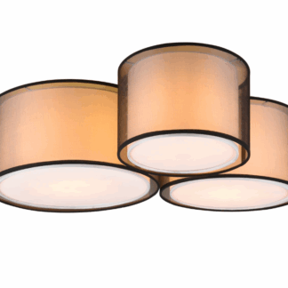 Stylowa plafoniera Burton w czarnej organzie