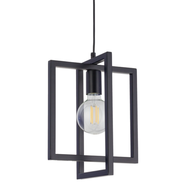 Czarna wisząca lampa industrialna LoftBlock