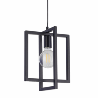 Czarna wisząca lampa industrialna LoftBlock