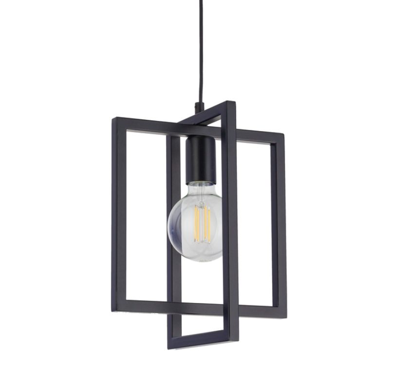 Czarna wisząca lampa industrialna LoftBlock