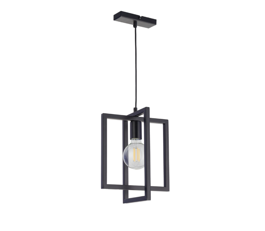 Czarna wisząca lampa industrialna LoftBlock