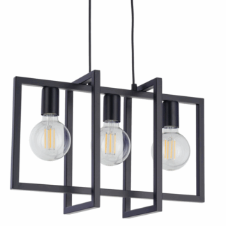 Czarny loftowy żyrandol do salonu LoftBlock 3