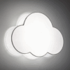 Jasnoszara lampa sufitowa Cloud 4 w kształcie chmurki do pokoju dziecka
