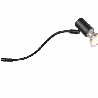 Czarny kinkiet Giada IP44 do montażu na szafce nad lustrem