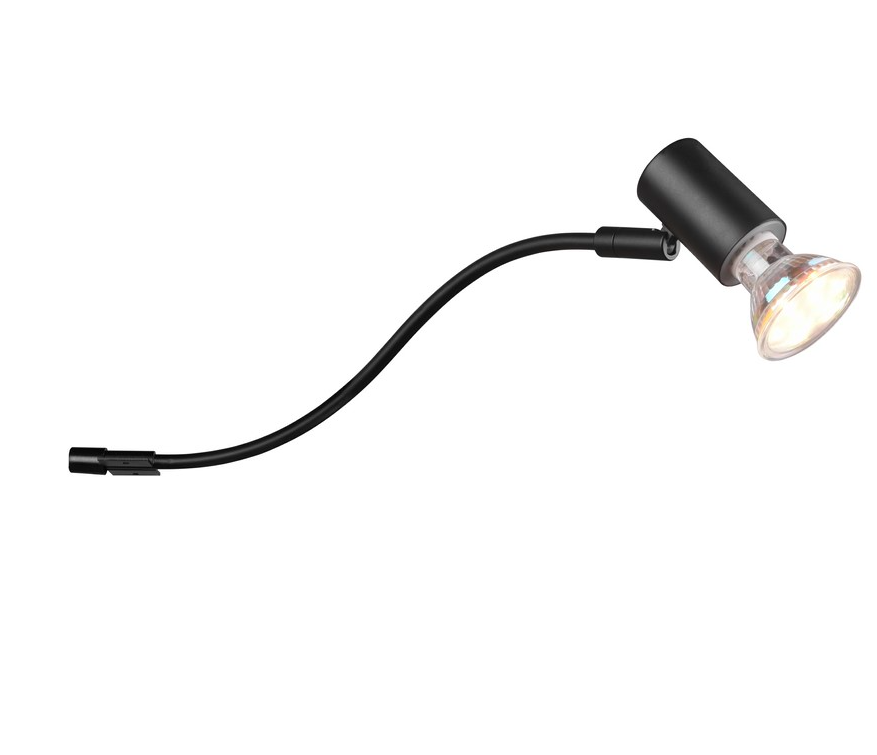 Czarny kinkiet Giada IP44 do montażu na szafce nad lustrem