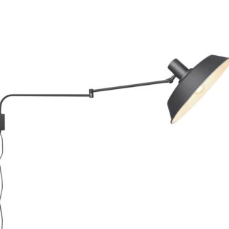 Czarny kinkiet Edward z regulowanym ramieniem